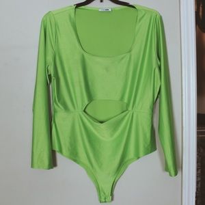 Neon Green Cutout Body Suit